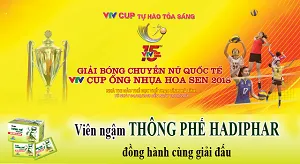 HADIPHAR đồng hành cùng Giải bóng chuyền nữ Quốc tế VTV Cup tại Hà Tĩnh